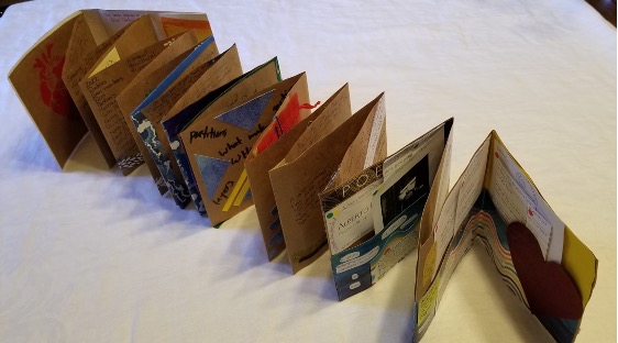 Angle view of Erica Darken’s Accordion Book.